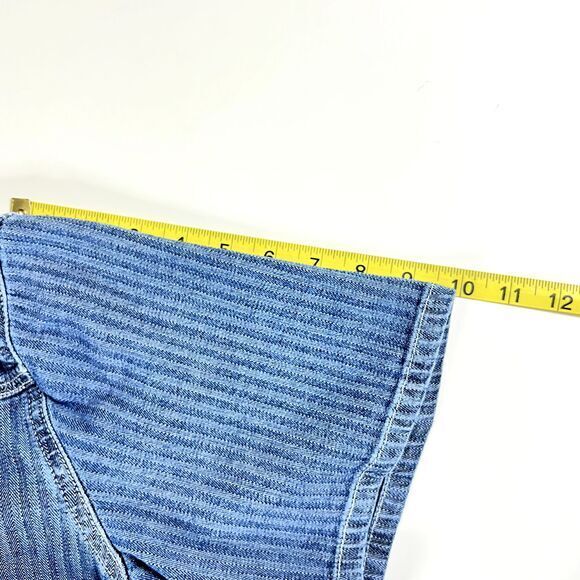 Lee Union Alls  Romper Womens Striped Denim Shortalls One Piece‎ Short Sleeve XL - Picture 11 of 13